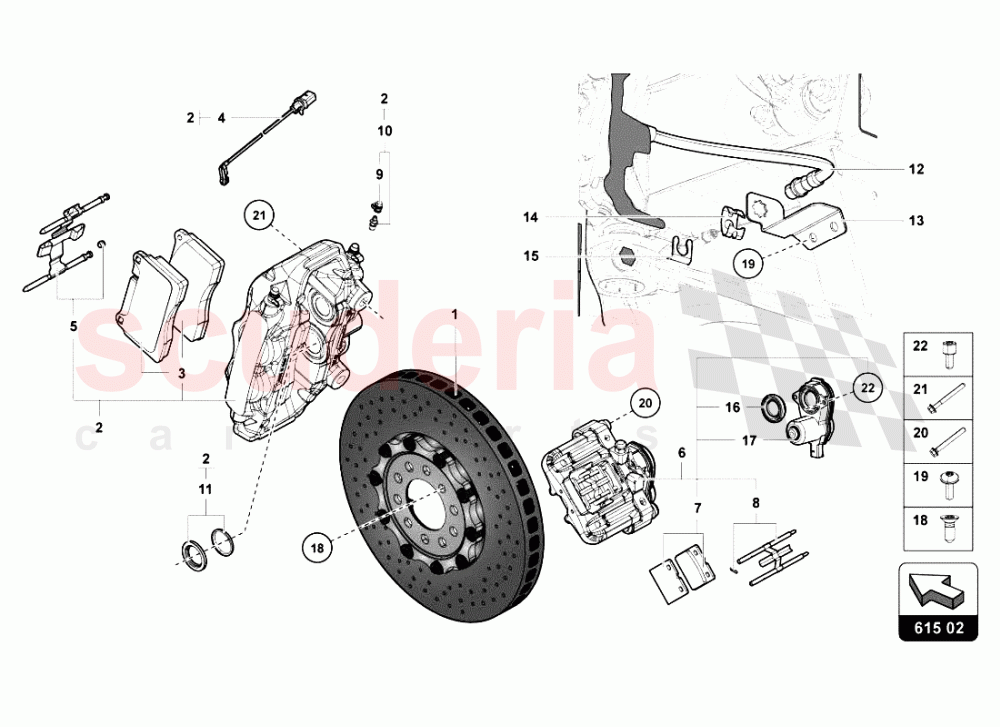 REAR BRAKES DISCS CCB of Lamborghini Lamborghini Aventador LP700 Roadster