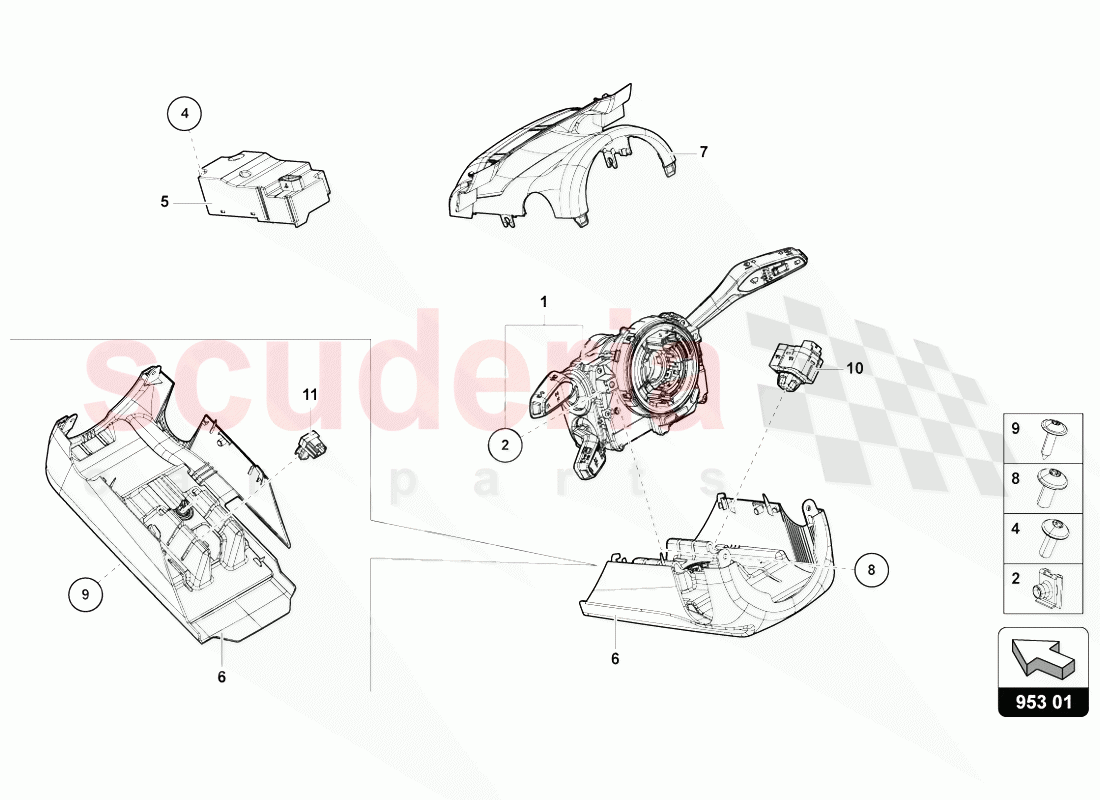 STEERING COLUMN COMBI SWITCH of Lamborghini Lamborghini Urus (2018-2019)