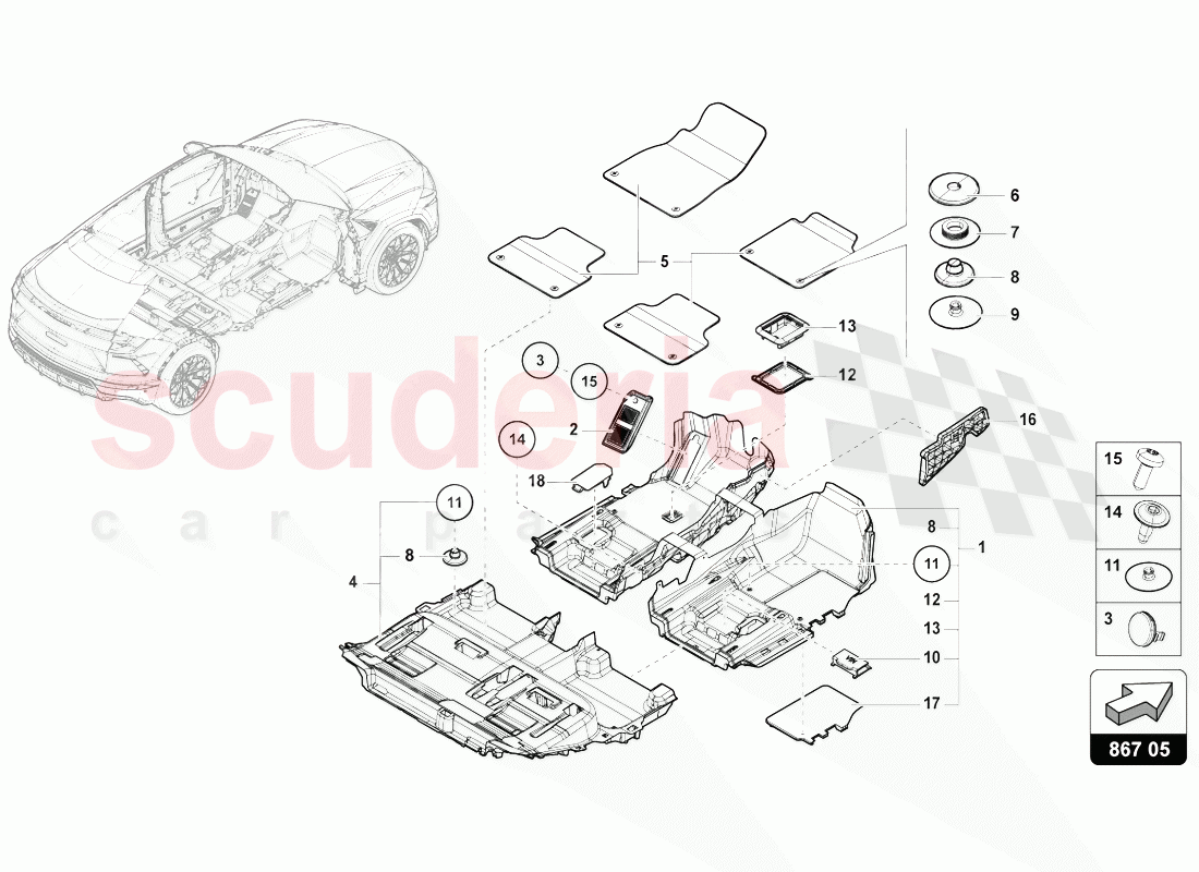 PROTECTIVE MAT of Lamborghini Lamborghini Urus (2018-2019)