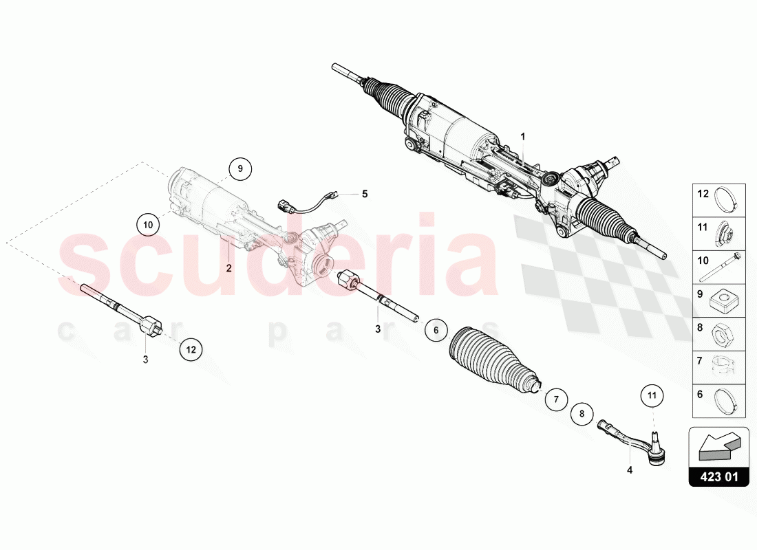 STEERING GEAR of Lamborghini Lamborghini Urus (2018-2019)