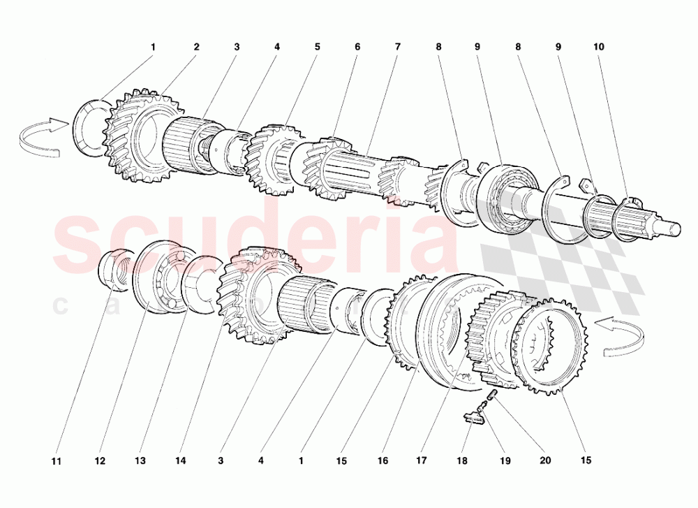 Main Shaft Gears of Lamborghini Lamborghini Diablo SV (1995-1997)