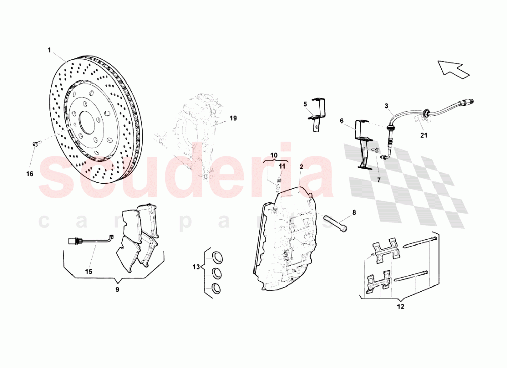 Front Brakes Discs Std of Lamborghini Lamborghini Gallardo LP560 Spyder