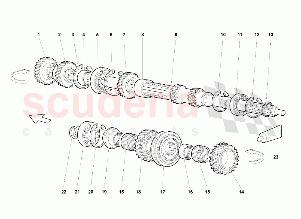 Main Shaft of Lamborghini Lamborghini Murcielago LP640 Roadster