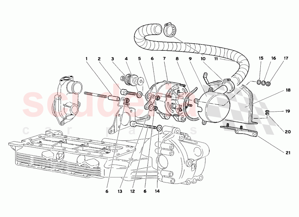 Alternator of Lamborghini Lamborghini Diablo SV (1999)