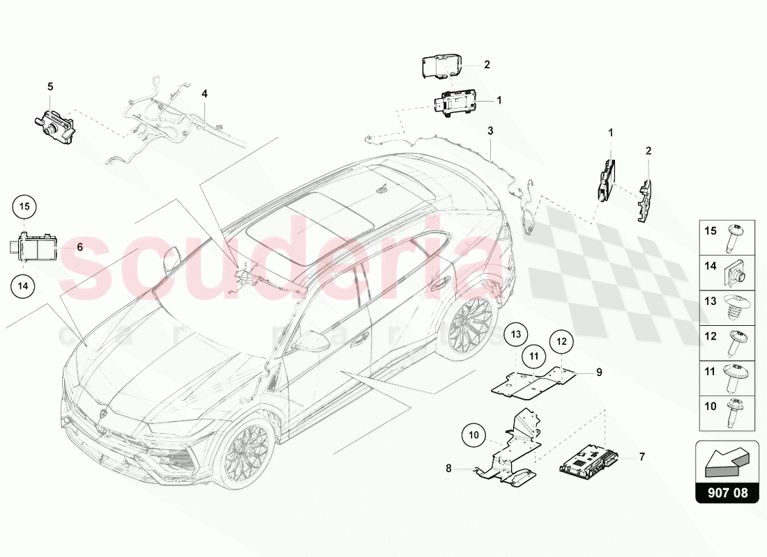 CONTROL UNIT FOR LANE CHANGE ASSIST of Lamborghini Lamborghini Urus (2018-2019)