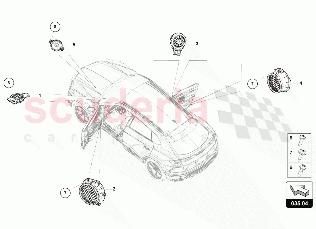 ELECTRICAL PARTS FOR AUDIO SYSTEM of Lamborghini Lamborghini Urus (2018-2019)