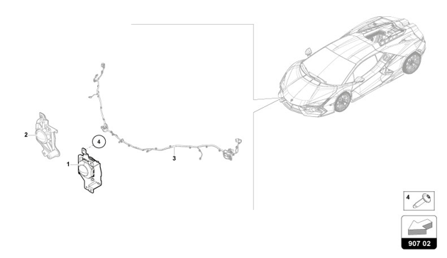 RADAR SENSOR of Lamborghini Lamborghini REVUELTO REVUELTO COUPE'