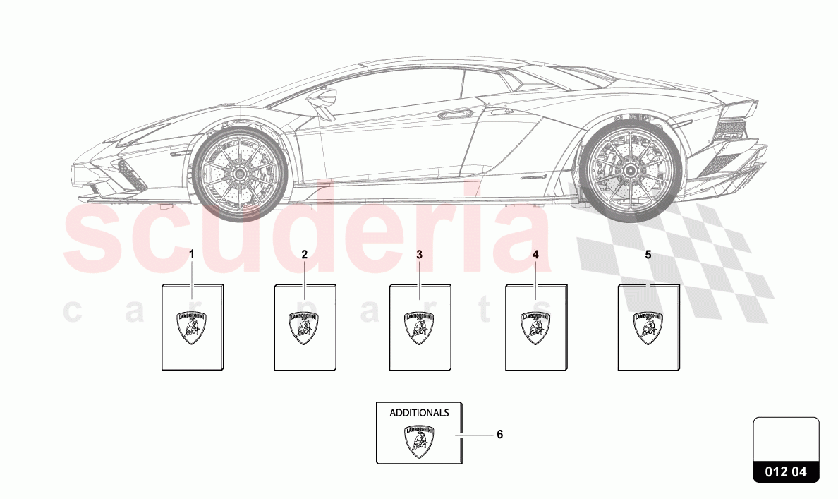 1 SET VEHICLE LITERATURE of Lamborghini Lamborghini Aventador LP780 Ultimae