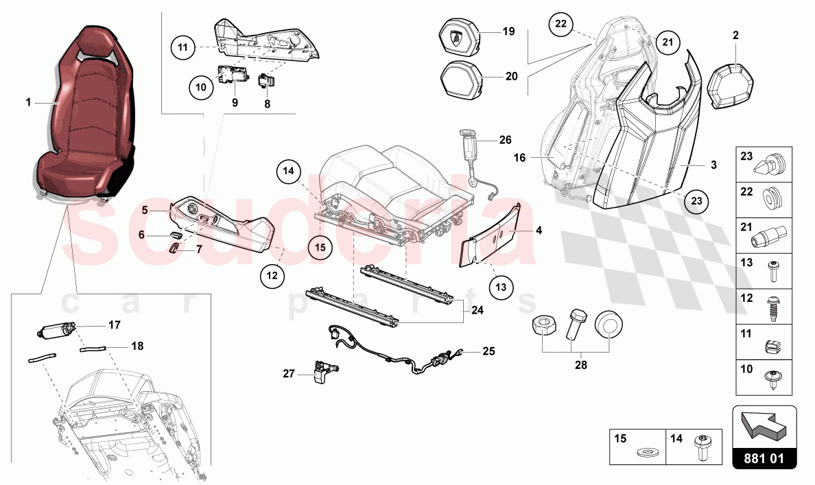 COMFORT SEAT of Lamborghini Lamborghini Aventador LP780 Ultimae