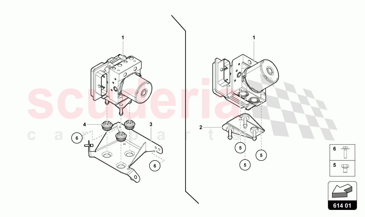 ABS UNIT WITH CONTROL UNIT of Lamborghini Lamborghini Aventador LP780 Ultimae Roadster