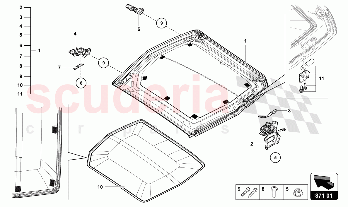 CABRIO ROOF of Lamborghini Lamborghini Aventador LP780 Ultimae Roadster