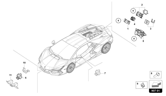 VEHICLE ENVIRONMENT CAMERA of Lamborghini Lamborghini REVUELTO REVUELTO COUPE'