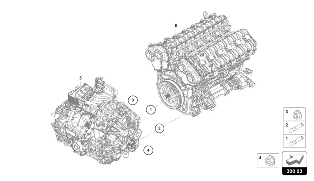 OUTER COMPONENTS FOR GEARBOX of Lamborghini Lamborghini REVUELTO REVUELTO COUPE'
