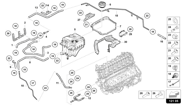 COOLANT COOLING SYSTEM WATER SYSTEM of Lamborghini Lamborghini REVUELTO REVUELTO COUPE'