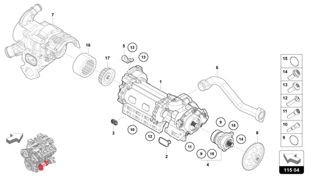OIL PUMP of Lamborghini Lamborghini REVUELTO REVUELTO COUPE'