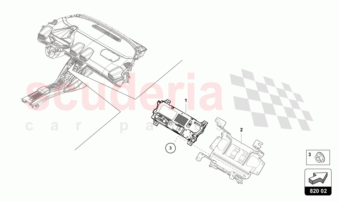 CONTROL UNIT FOR HEATING of Lamborghini Lamborghini Huracan Evo Spyder 2WD