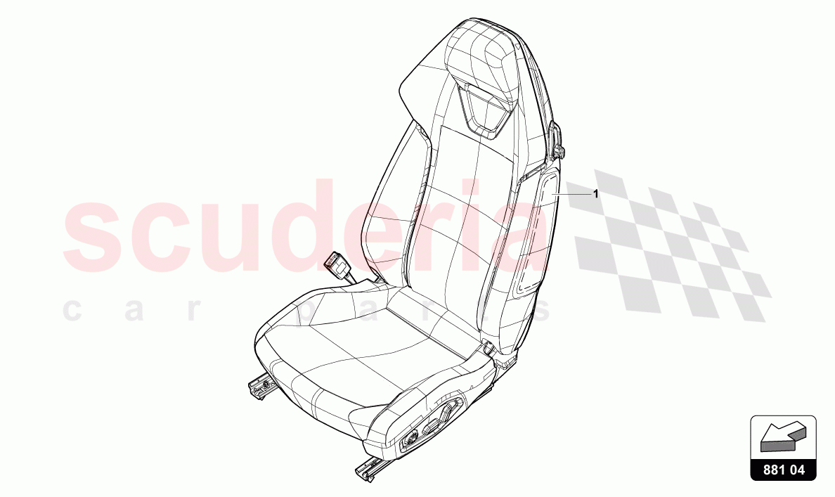SEAT 'STANDARD TRIM' of Lamborghini Lamborghini Huracan Evo Spyder 2WD