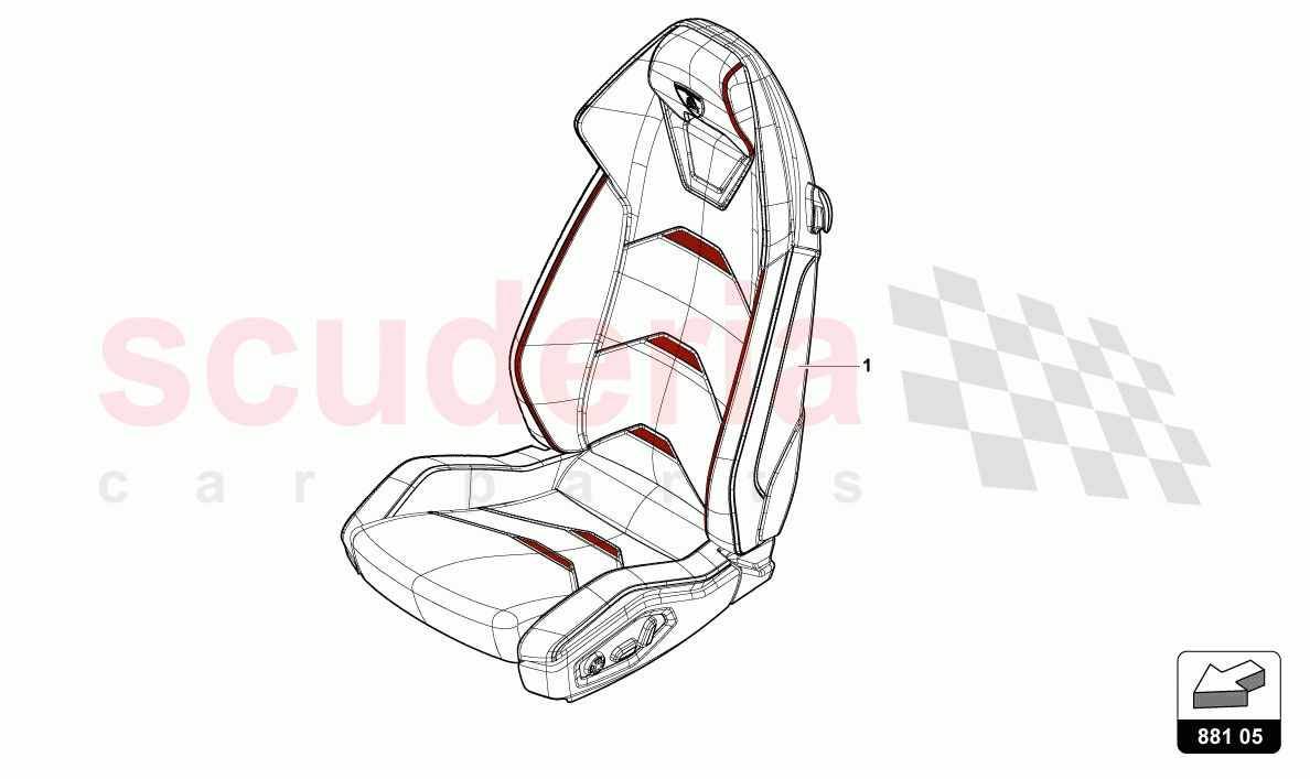 SEAT 'EVO TRIM' of Lamborghini Lamborghini Huracan Evo Spyder 2WD