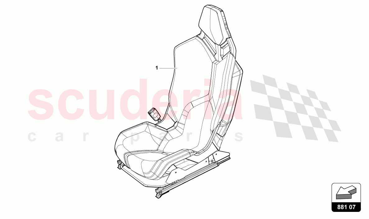 SPORTS SEAT 'RACING SEAT' of Lamborghini Lamborghini Huracan Evo Spyder 2WD
