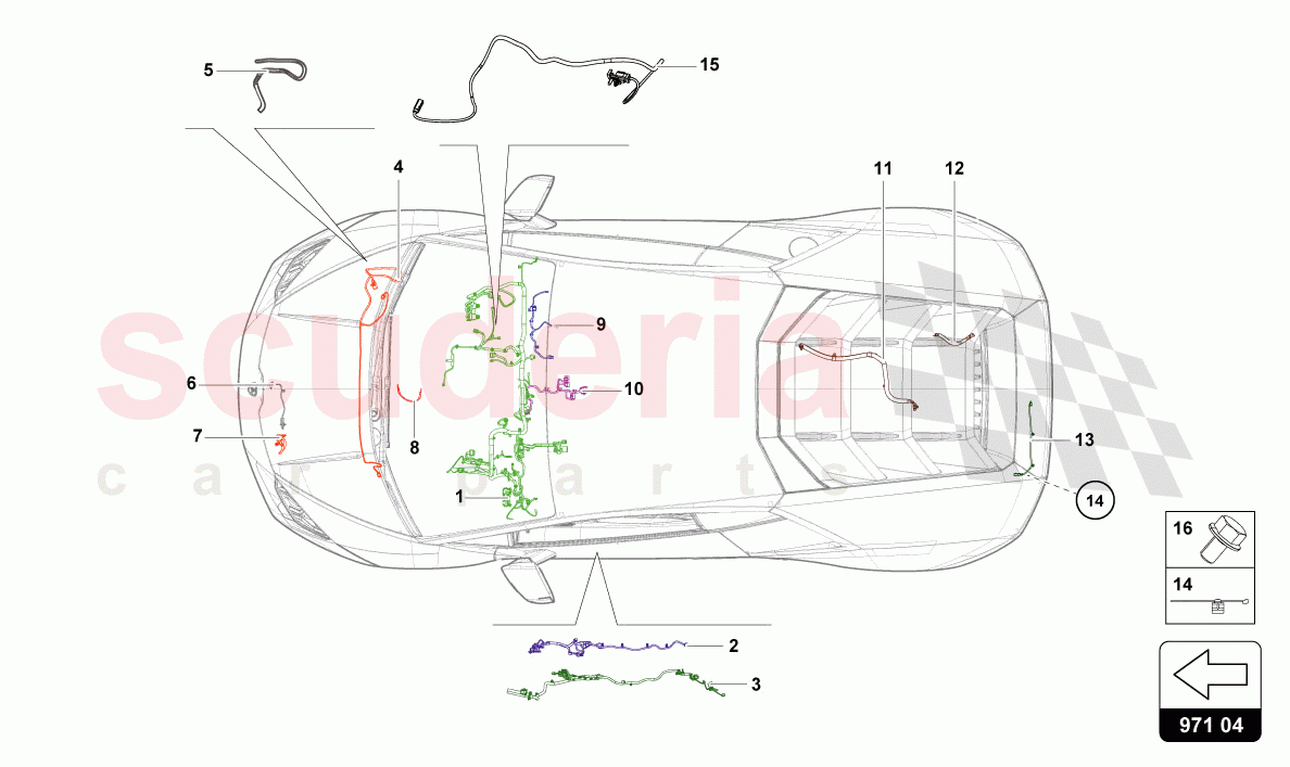 WIRING of Lamborghini Lamborghini Huracan Evo Spyder 2WD