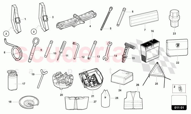 VEHICLE TOOLS of Lamborghini Lamborghini Urus S
