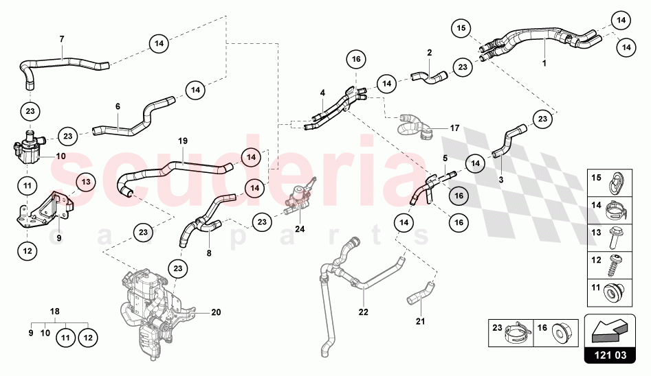 COOLANT PIPE of Lamborghini Lamborghini Urus S