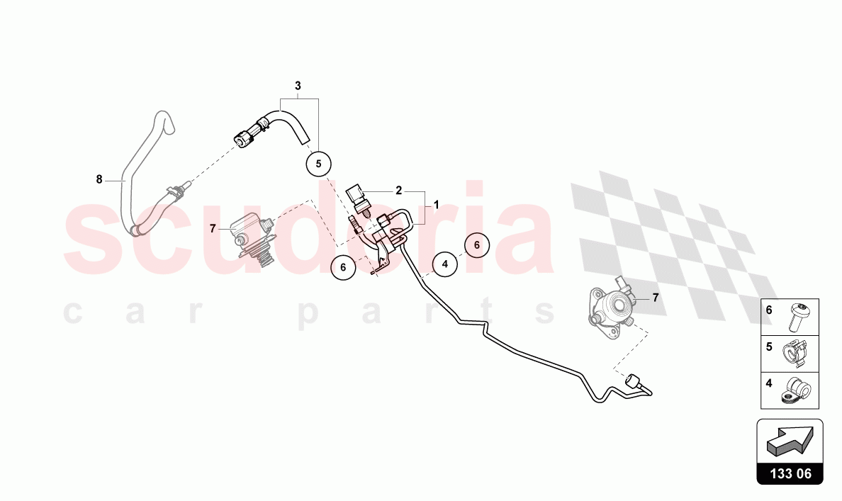 FUEL SUPPLY LINE of Lamborghini Lamborghini Urus S