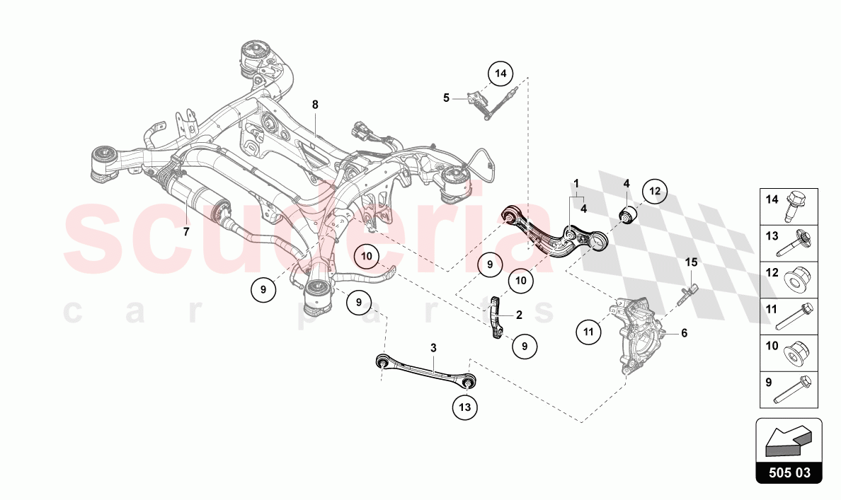 SUSPENSION REAR of Lamborghini Lamborghini Urus S