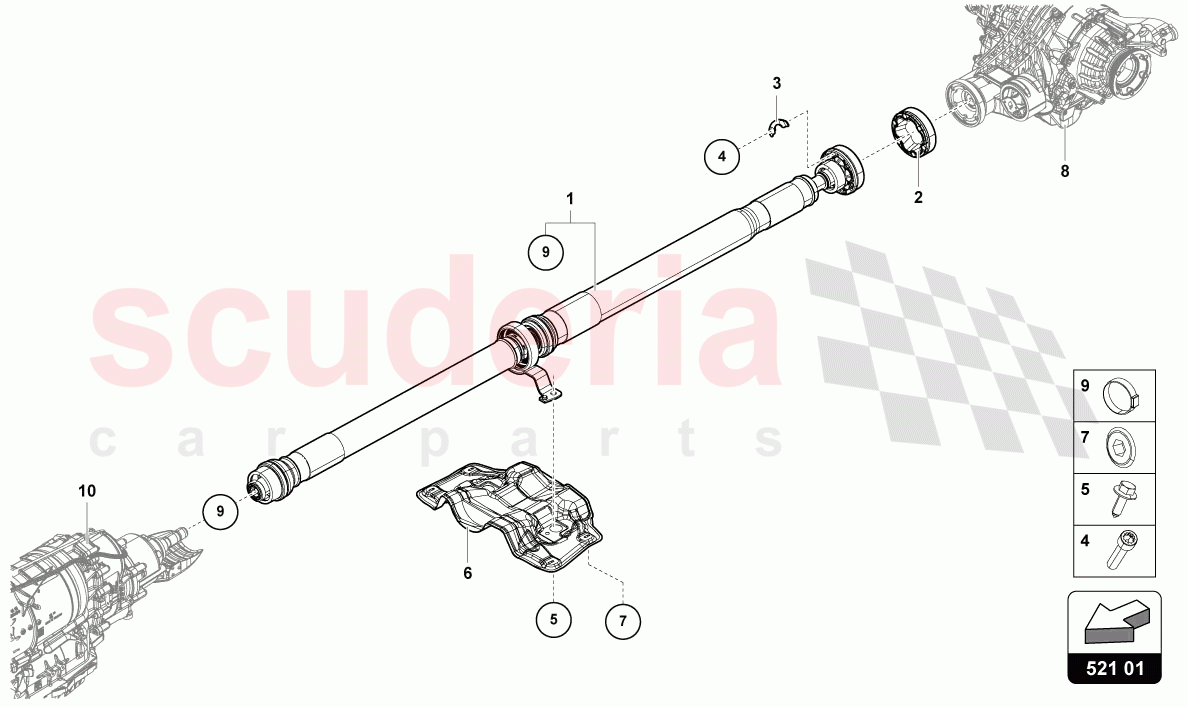 DRIVE SHAFT of Lamborghini Lamborghini Urus S