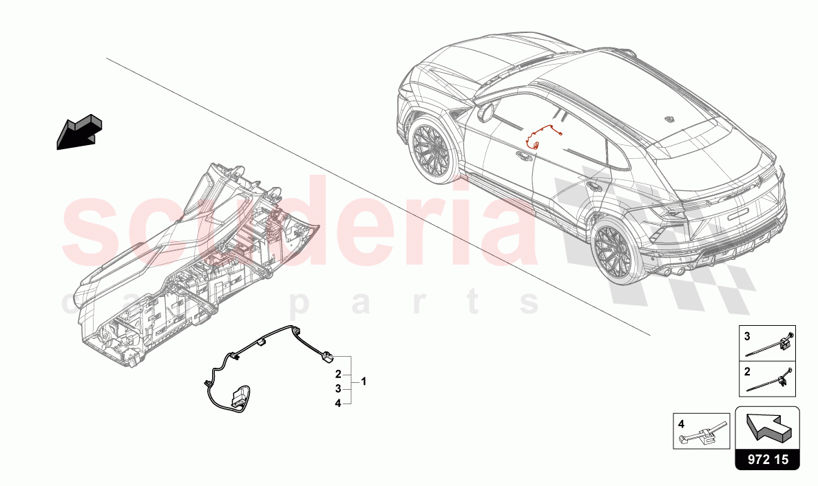 WIRING HARNESS FOR BLOWER of Lamborghini Lamborghini Urus S