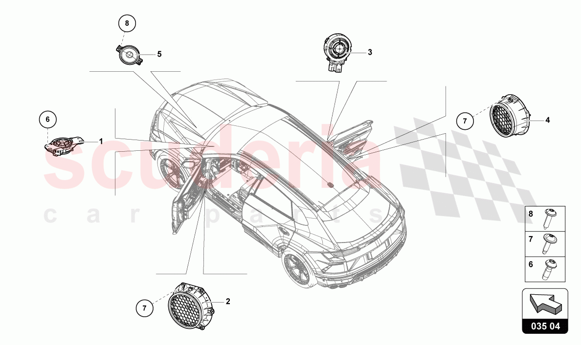 ELECTRICAL PARTS FOR AUDIO SYSTEM of Lamborghini Lamborghini Urus (2019-2022)