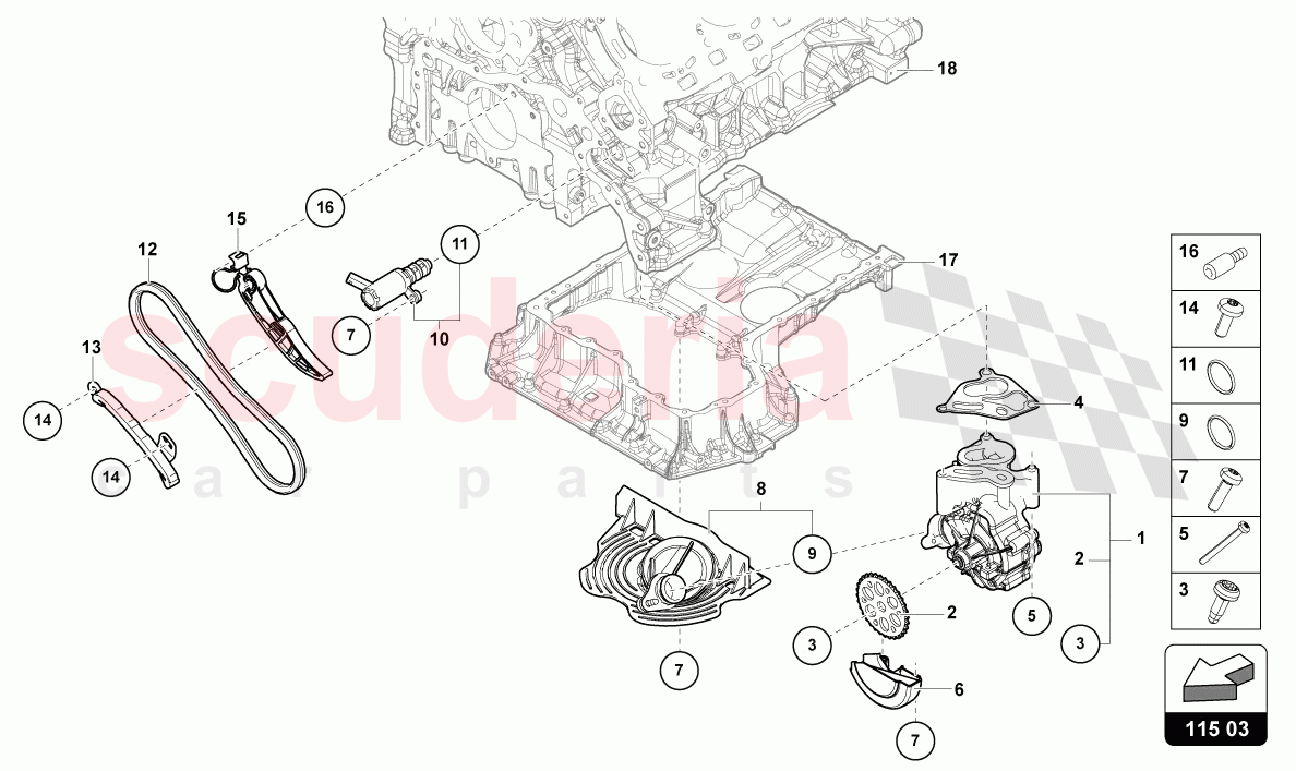 OIL PUMP of Lamborghini Lamborghini Urus (2019-2022)