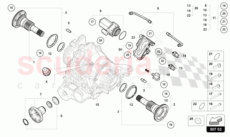 FOR REAR AXLE DIFFERENTIAL of Lamborghini Lamborghini Urus (2019-2022)