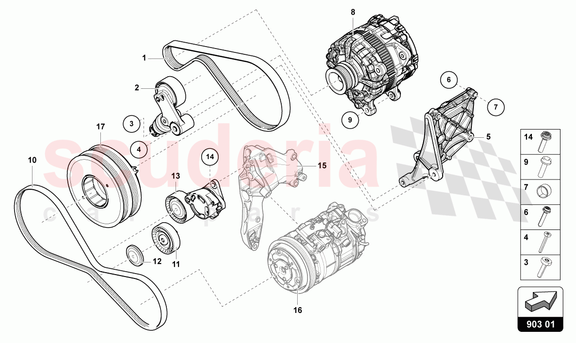 ALTERNATOR of Lamborghini Lamborghini Urus (2019-2022)
