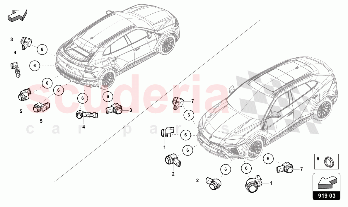 SENSOR of Lamborghini Lamborghini Urus (2019-2022)