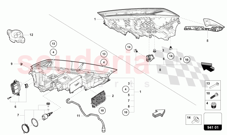 LED HEADLIGHT of Lamborghini Lamborghini Urus (2019-2022)