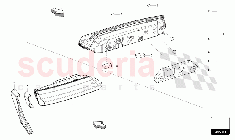 ADDITIONAL HEADLIGHT REAR of Lamborghini Lamborghini Urus (2019-2022)