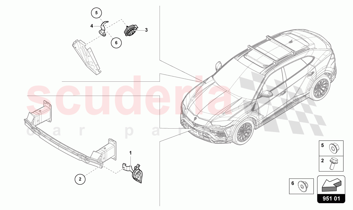 SIGNAL HORN of Lamborghini Lamborghini Urus (2019-2022)
