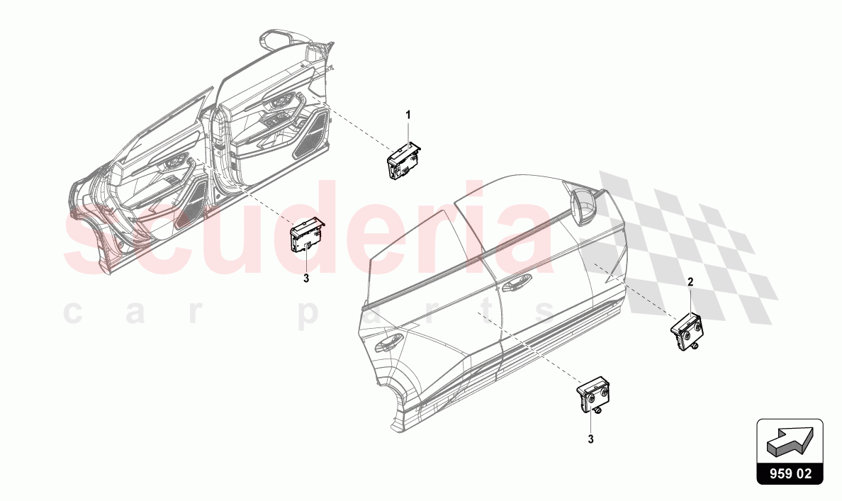 DOOR CONTROL UNIT of Lamborghini Lamborghini Urus (2019-2022)