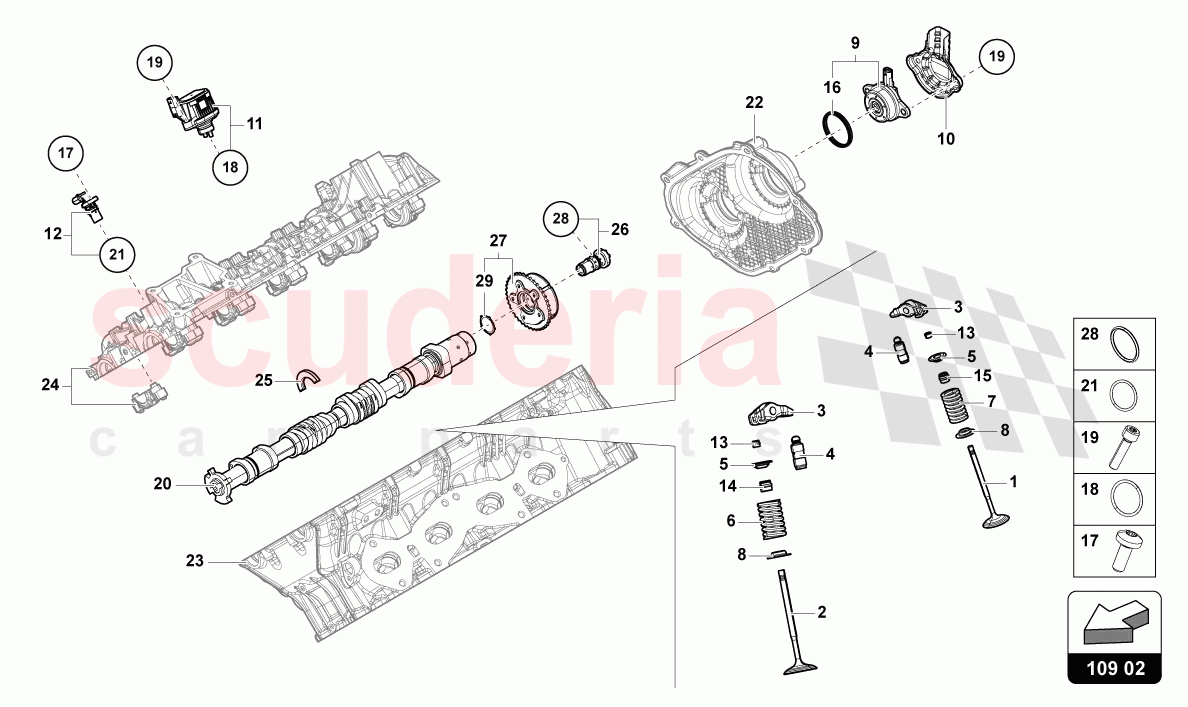 CAMSHAFT, VALVES of Lamborghini Lamborghini Urus Performante