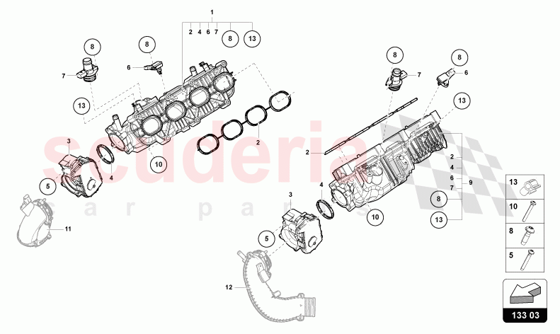 INTAKE MANIFOLD of Lamborghini Lamborghini Urus Performante
