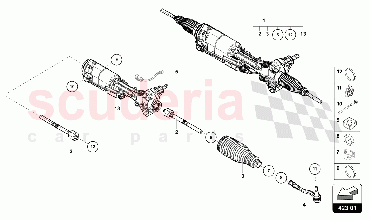 STEERING GEAR of Lamborghini Lamborghini Urus Performante