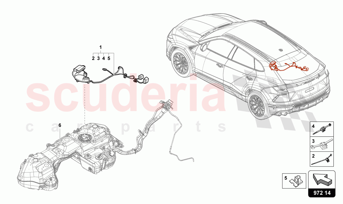 WIRING SET FOR FUEL TANK of Lamborghini Lamborghini Urus Performante