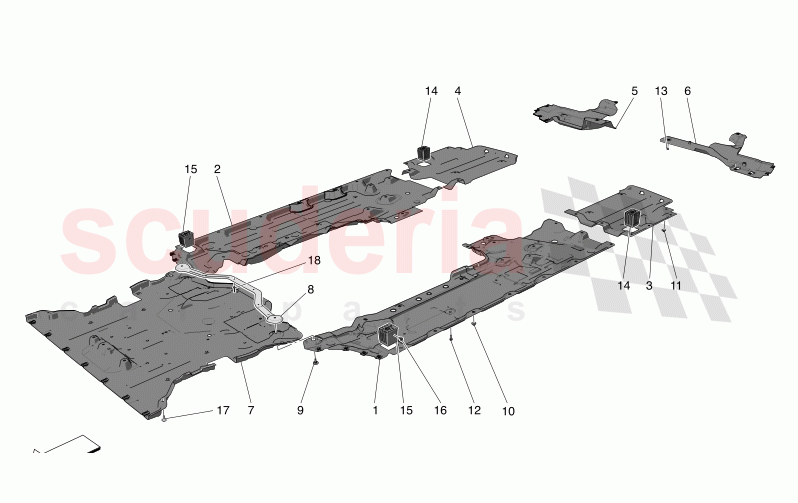 UNDERBODY AND UNDERFLOOR GUARDS of Maserati Maserati Grecale GT Automatic 2.0 T4 4WD 250HP MHEV