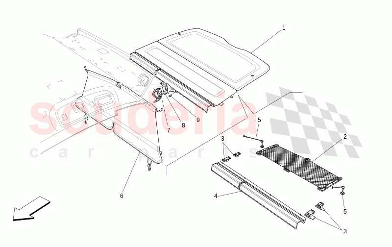 REAR PARCEL SHELF of Maserati Maserati Levante Modena Automatic 3.0 BT V6 4WD 350HP