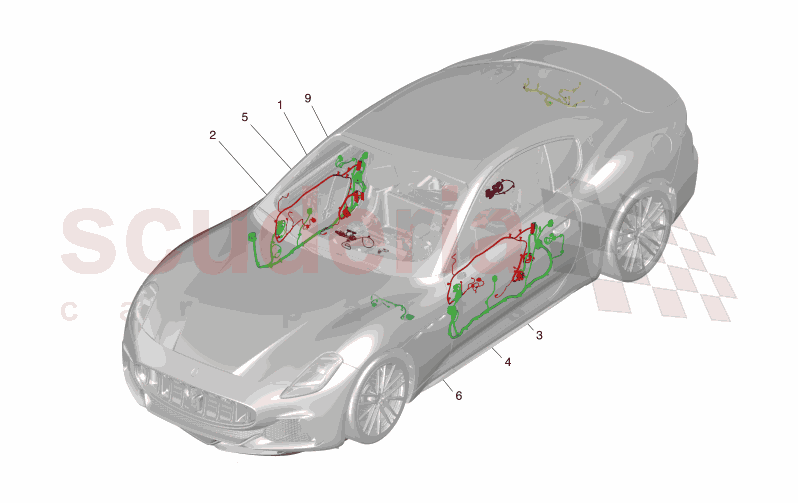 MAIN WIRING of Maserati Maserati GranCabrio M189 FOLGORE  AUTOMATIC 4WD BEV 560 kW