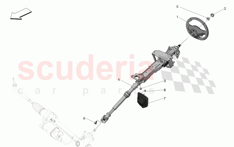 STEERING COLUMN AND STEERING WHEEL UNIT of Maserati Maserati MC20 Leggenda Automatic 3.0 BT V6 2WD 630HP