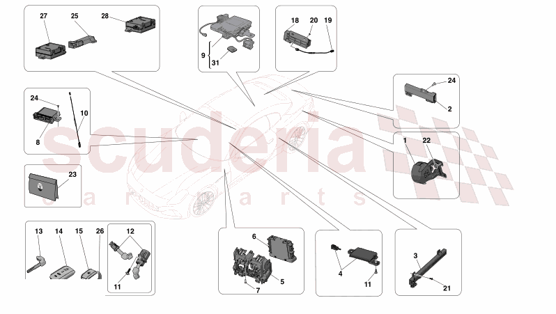 ALARM AND IMMOBILIZER SYSTEM of Maserati Maserati GranCabrio M189 FOLGORE  AUTOMATIC 4WD BEV 560 kW