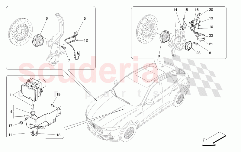 BRAKING CONTROL SYSTEMS of Maserati Maserati Levante Modena Automatic 3.0 BT V6 4WD 350HP