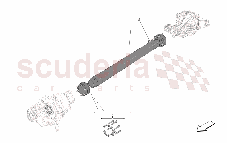 TRANSMISSION SHAFT of Maserati Maserati GranTurismo M189    AUTOMATIC 4WD 3.0 BT V6 490 HP